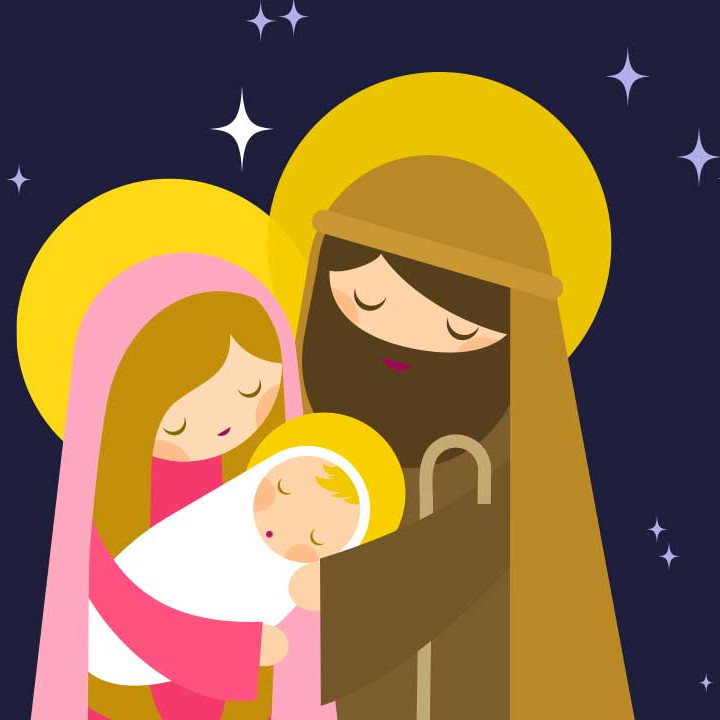 Die heilige Familie: Maria, Josef und Jesus