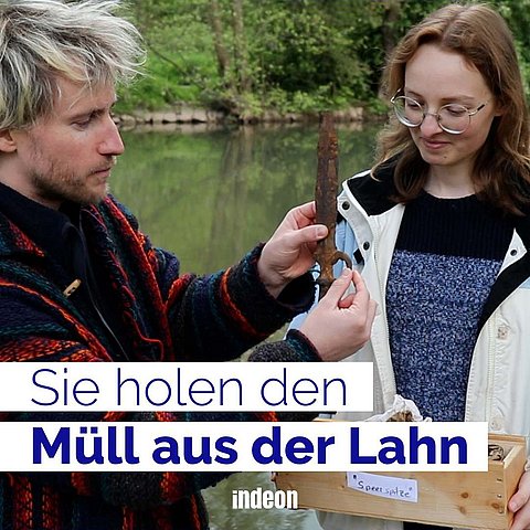 Lahntaucher tauchen nach Müll