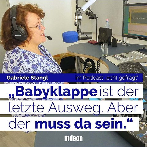 Gabriele Stangl beim Podcast „echt gefragt“