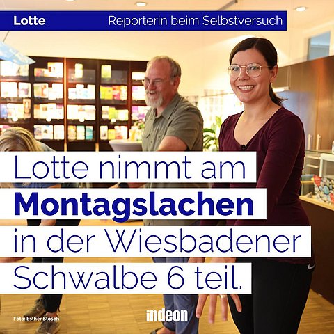 Reporterin Lotte hat Spaß beim Lachyoga