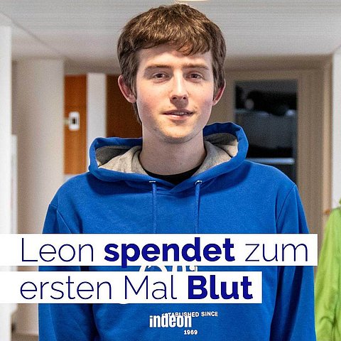 indeon-Reporter Leon hat zum ersten Mal blutgespendet