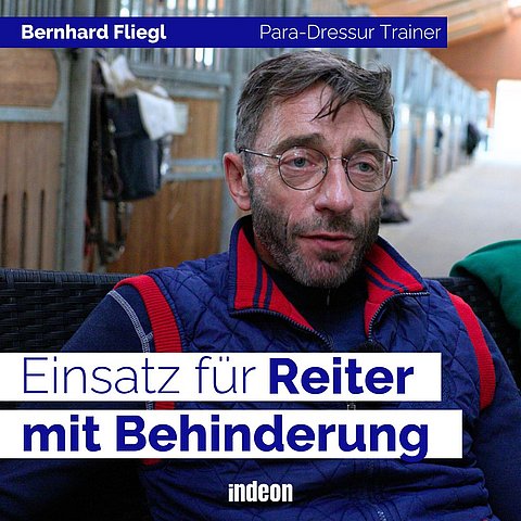 Bernhard Fliegl setzt sich als Trainer für Reiter mit Behinderung ein