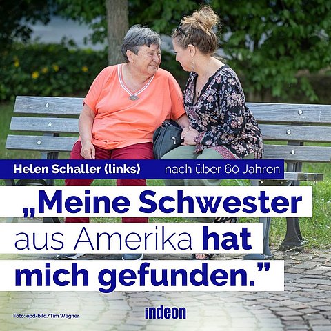 Helen Schaller & Sula Miller auf einer Bank