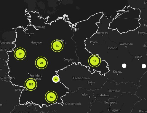 Karte des Projekts #LastSeen