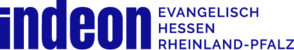 indeon.de: evangelisch Hessen Rheinland-Pfalz blaues indeon-Logo inklusive Claim